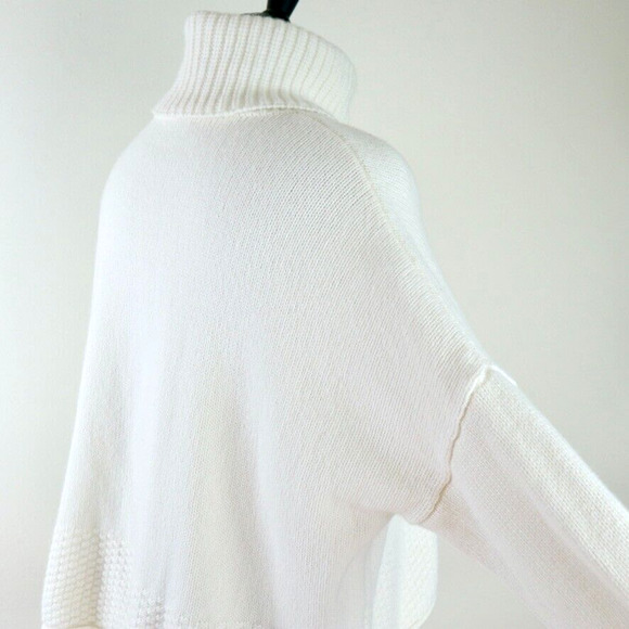 Madewell Size XL Sadler Turtleneck Sweater White Boxy Pullover #NH988 - Picture 5 of 11